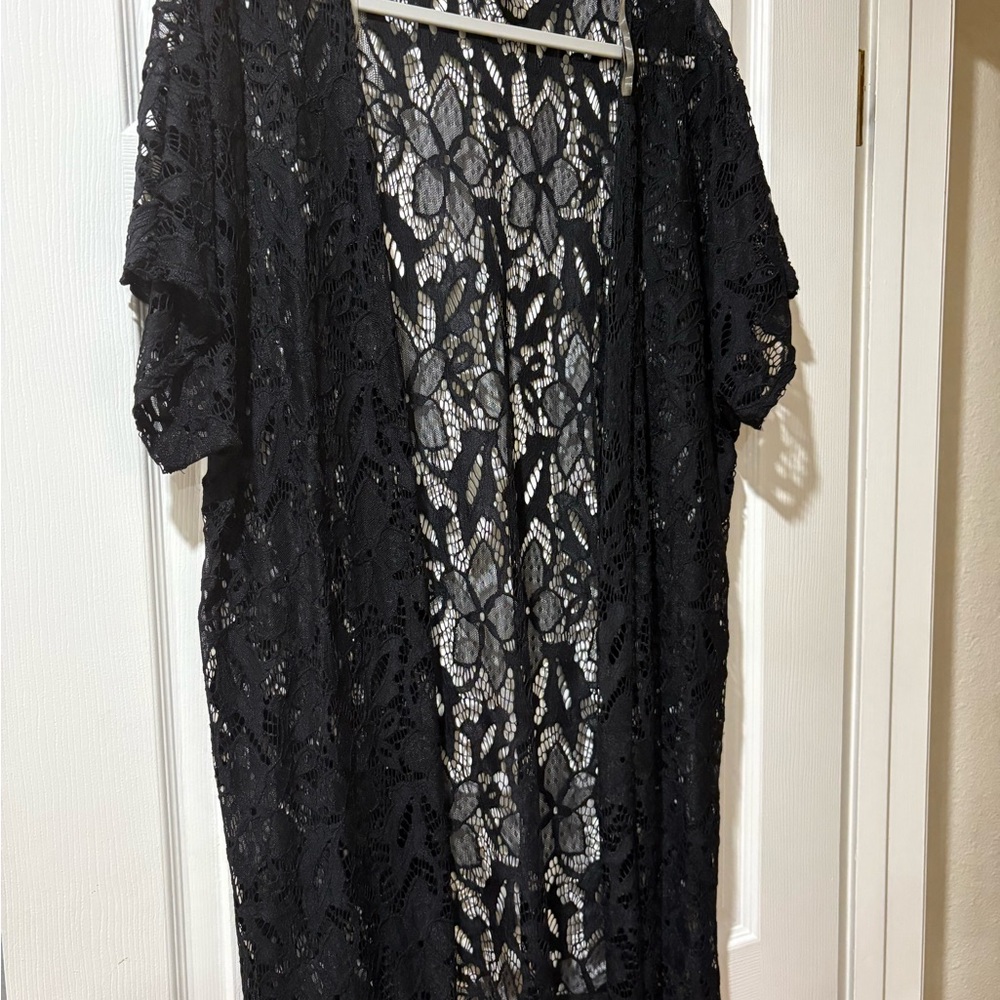 Black Lace Swim Cover up